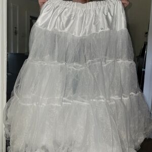 Modcloth Shimmering White A-Line Skirt